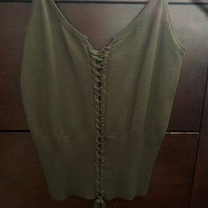 NWT Popular 21 brand lace up tank size small